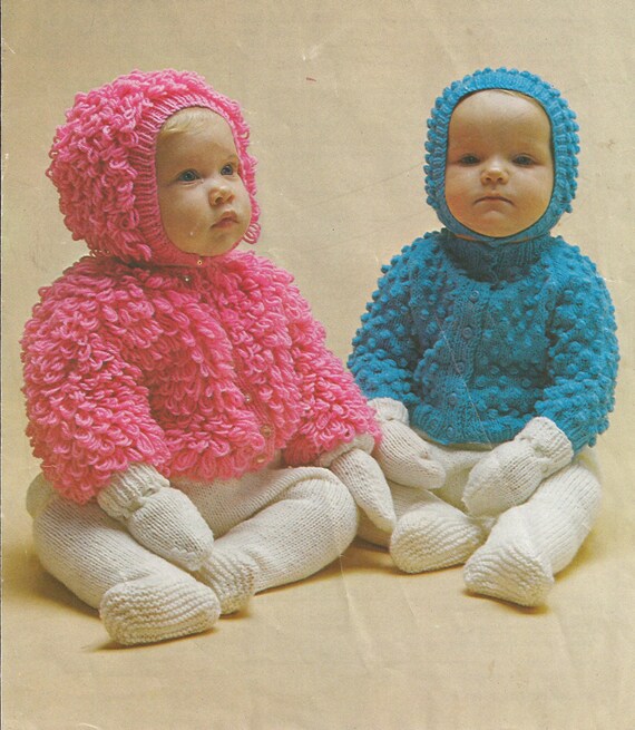 PDF Knitting Pattern Baby's Loopy and Bobble | Etsy
