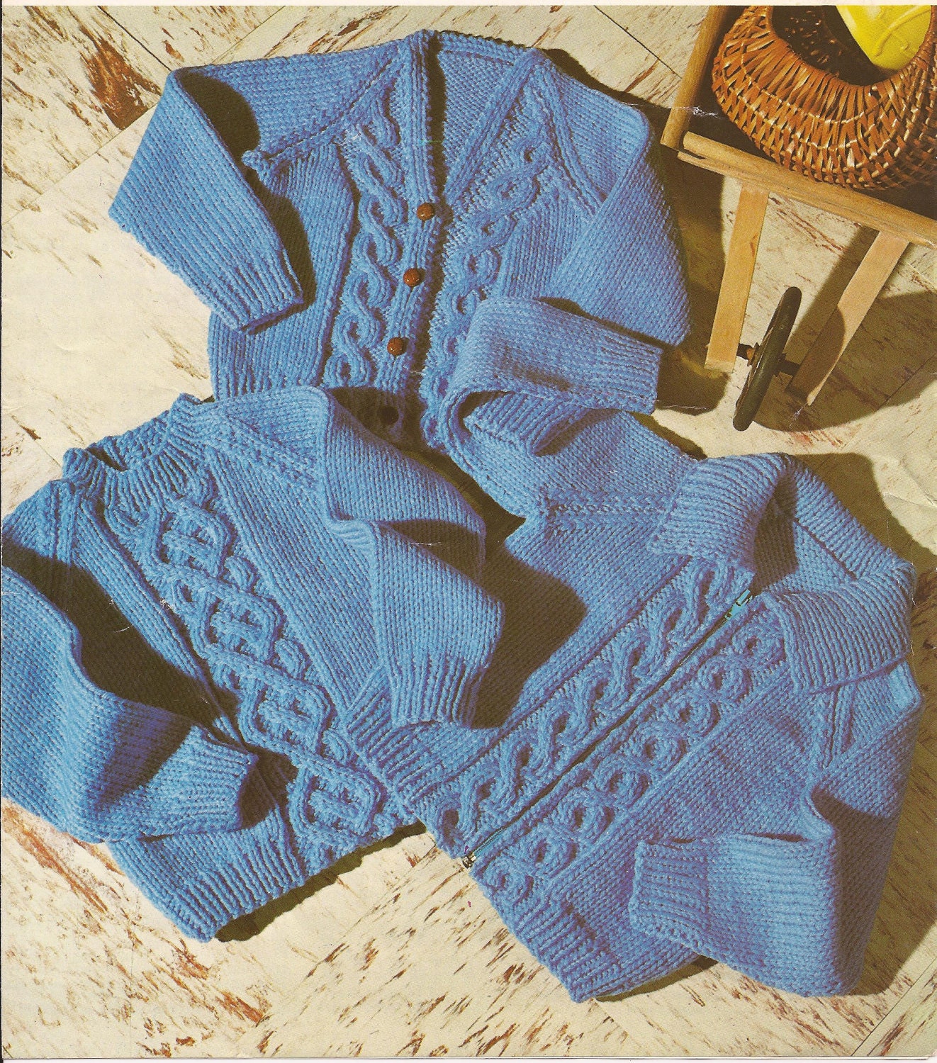 PDF Knitting Pattern Childrens Chunky Knit Cardigan Jacket | Etsy