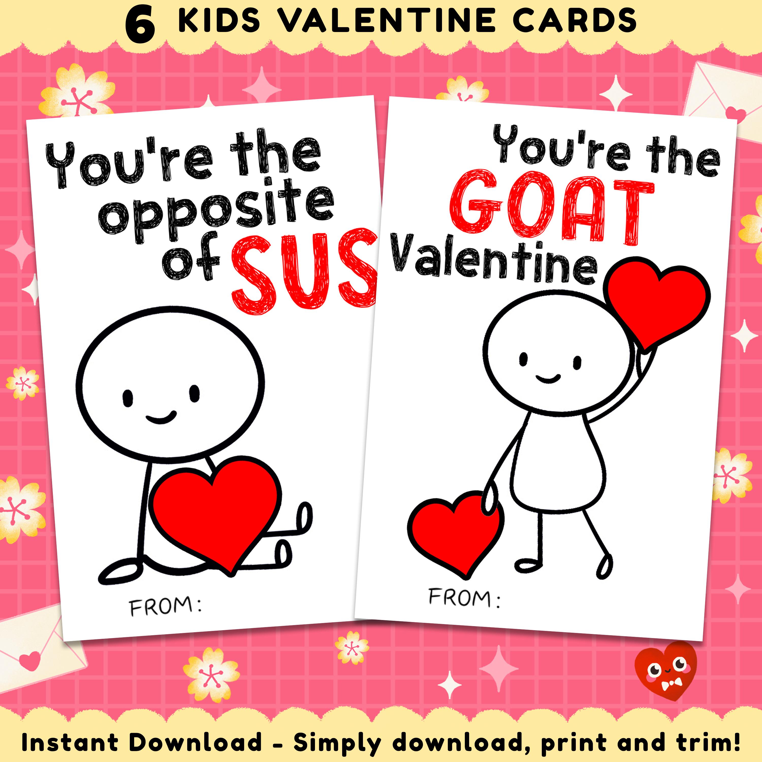 Slang Kids Valentines Day Cards - Funny Printable Tween Teen Valentines ...
