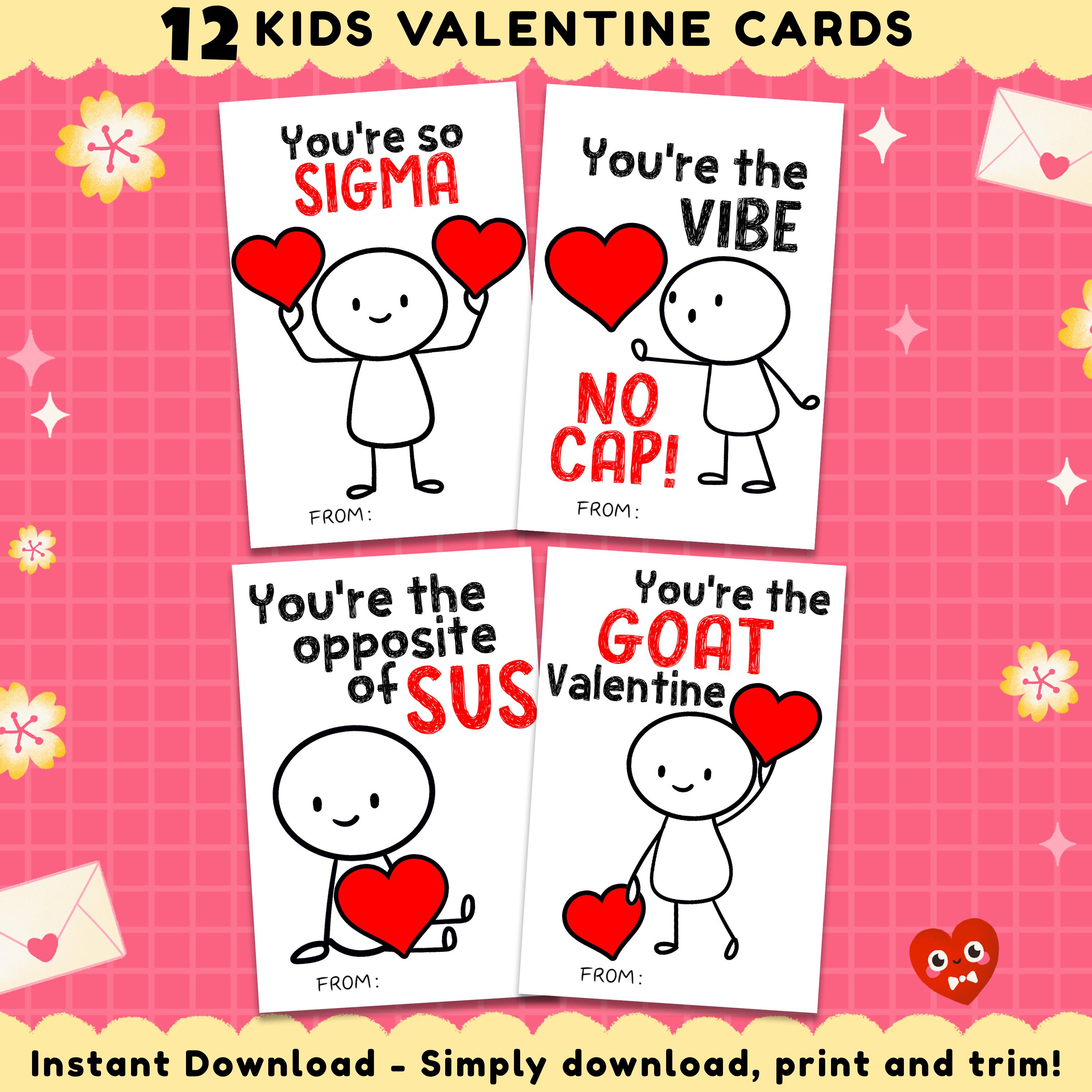Kids Slang Valentines Day Cards (12) - Funny Printable Tween & Teen ...