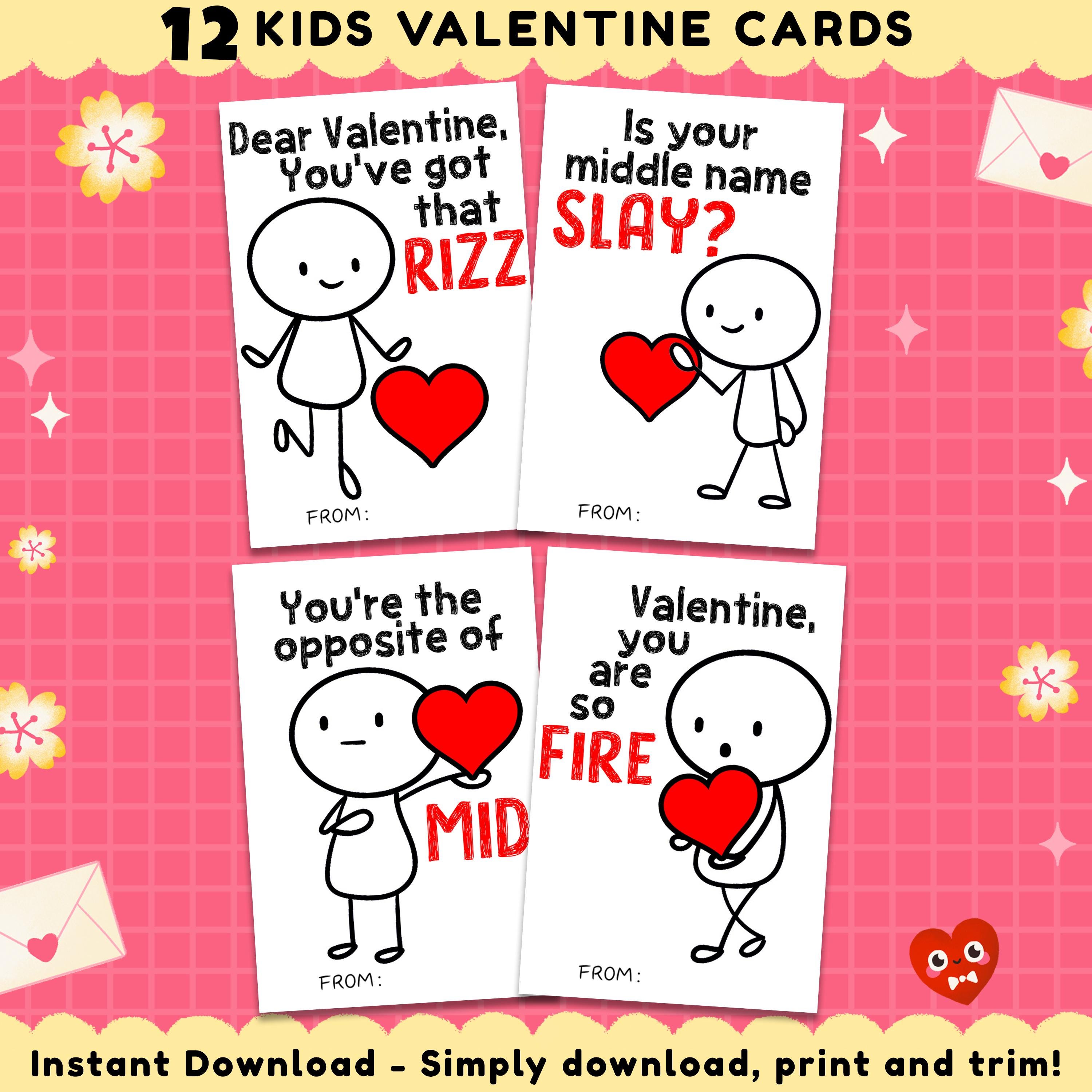 Kids Slang Valentines Day Cards (12) - Funny Printable Tween & Teen ...