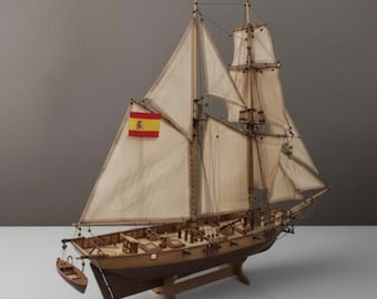 3D houten zeilbootpuzzel, doe-het-zelf houten puzzel cadeau, woondecoratie zeilboot, uniek woondecoratie zeilboot, lasergesneden houten schip