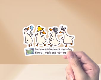 AAC Advocacy Sticker, Silly Goose Communication for SLP, AAC Awareness, Advocate, Speech Therapist, Special Education Gift