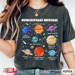 Neurodiverse Universe Special Education Teacher Comfort Colors® T-Shirt Gift for ADHD, Autism Awareness, Inclusion Teacher