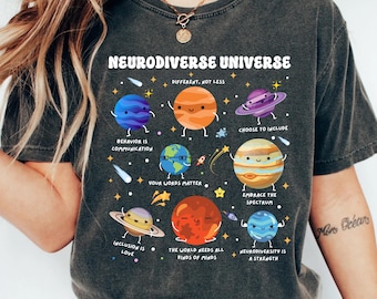 Neurodiverse Universe Special Education Teacher Comfort Colors® T-Shirt Gift for ADHD, Autism Awareness, Inclusion Teacher