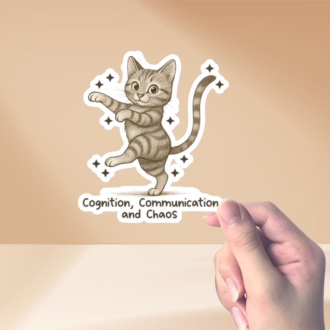 Slp Sticker Silly Funny SLP Cat Sticker: Speech Therapy Gift, Communication Disorders ...