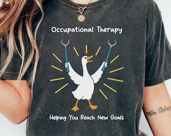 Koszulka Silly Goose OT: Zabawna koszulka z serii „Terapeuta zajęciowy” Comfort Colors®