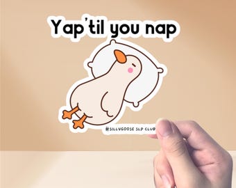 Silly Goose SLP Yapper T-shirt: Yap 'tills You Nap, komfortfärger, logopedgåva