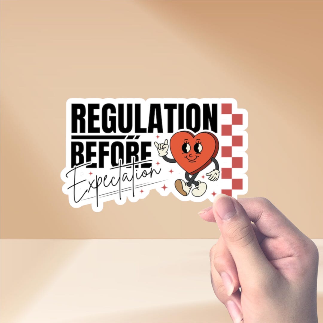 Valentine Heart Regulation Before Expectation Sticker: Pediatric OT OTA ...