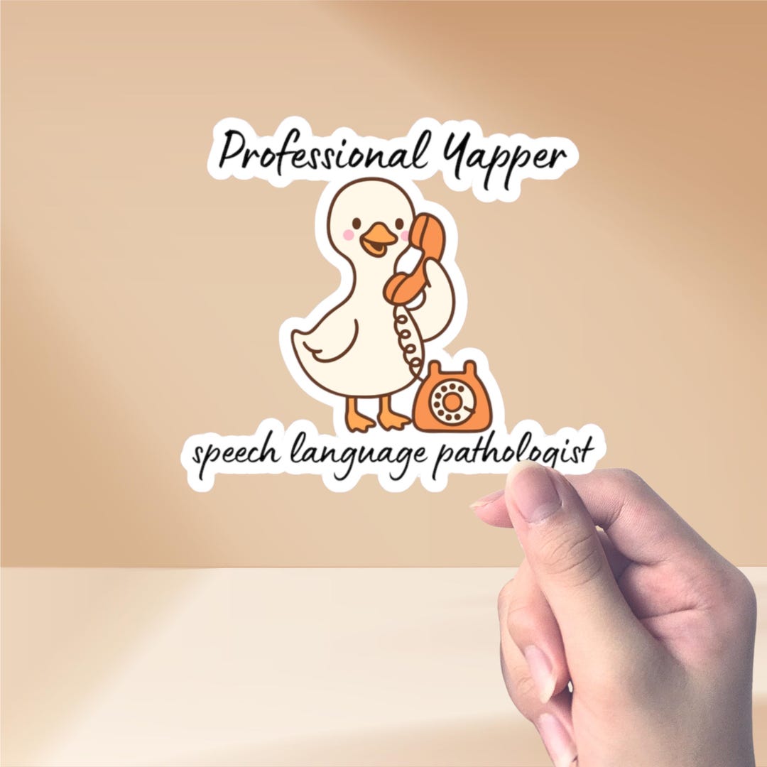 Slp Sticker Silly Silly Goose SLP Professional Yapper Sticker for Speech Therapy, Sped ...