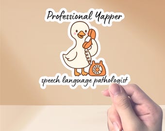 Silly Goose SLP Professionell Yapper-klistermärke för logopedi, spedlärare, SLP-examenspresent