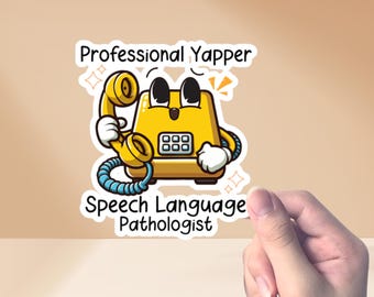 Professionell logoped klistermärke, retro grafisk logoped gåva