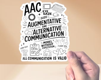 AAC Aufkleber, Augmentative & Alternative Kommunikation für Logopädie, Beschleunigter Lehrer, SLP Abschlussgeschenk