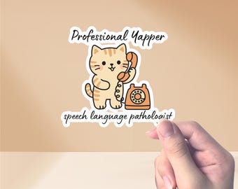 Rolig katt SLP-klistermärke, professionell Yapper-gåva