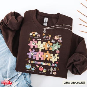 Sweater voor gedrag is communicatie: speels puzzelontwerp, ABA BCBA RBT-cadeau