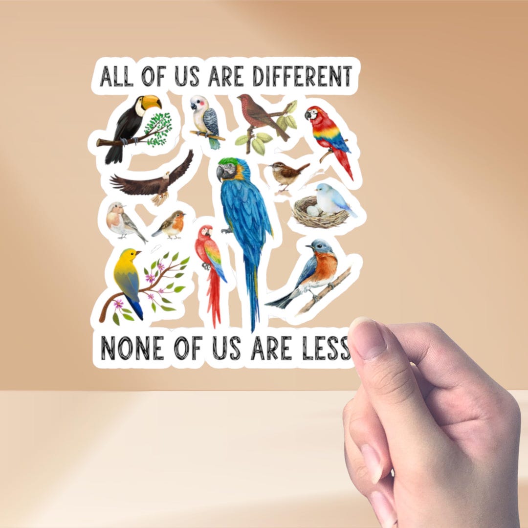 Inclusion Bird Sticker, All of Us Are Different, None Are Less SPED ...