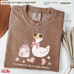 Silly Goose ABA Teacher It’s a Good Day to Shape Behavior Comfort Colors T-Shirt