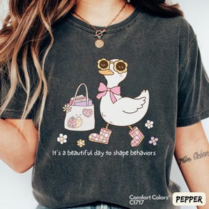 Dumme Gans Es ist ein schöner Tag, um Verhalten Komfort Colors® T-Shirt für Verhaltensanalytiker, ABA, RBTs, SPED-Lehrer, Abschlussgeschenke zu formen