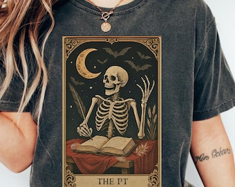 PT Halloween Tarot Skelett Komfort Farben T-Shirt