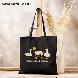 Silly Goose ABA Philosophy Tote Bag, Happy Relaxed Engaged for Behavior Analyst, ABA, Sped Teacher, Behavior Teacher, Graduation Gift