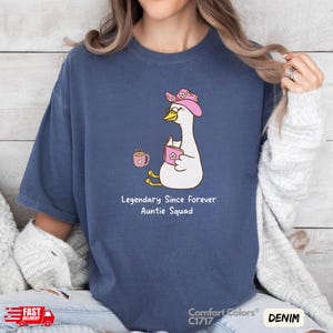 Silly Goose Auntie Squad Comfort Colors® T-Shirt For Pregnancy Reveal to Aunt, Aunt to Be, Pregnancy Announcement, and New Aunt Gift