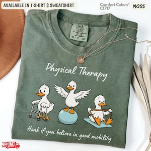 Funny Physical Therapy Goose Comfort Colors T-Shirt: Mobility, Pediatric Rehab PT,  PTA Sweatshirt Gift