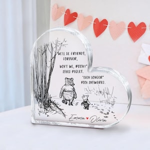 Winnie the Pooh Quote Gift, We'll Be Friends Forever, Best Friend Birthday Gift Long Distance Besties BFF Friendship gift funny gift for her