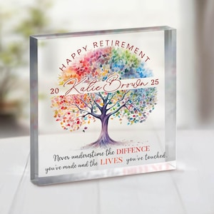 Custom Retirement Gift | Retirement Gifts for Women | Personalized Coworker Leaving Gift | Doctor Retirement Gift | Retiring Teacher Plaque