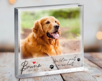 Placa memorial personalizada para cachorro, lembrança personalizada para animal de estimação, presente em memória amorosa para animal de estimação, decoração de lembrança, presente para perda de animal de estimação, presente de luto