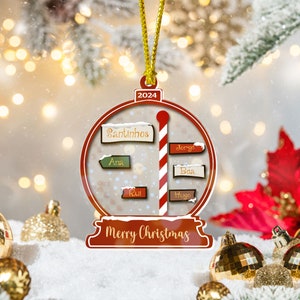 Personalized Family Christmas Ornament, Custom Family Tree Ornament, Family Name Ornament, Christmas Decoration, Family Christmas Gift