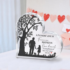 Memorial Gift, Loss of Father, Father and Daughter, Sympathy Gift, Bereavement Gift, Dad Memorial, Condolence Gift, Custom Memorial keepsake