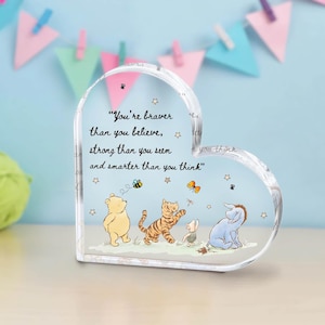 Winne the Pooh Quote, Kids Nursery Decor, You Are Braver Than You Believe Stronger Than You Seem, educational , Playroom Decor, Kids Affirm
