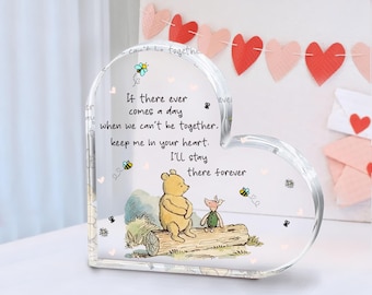 If there ever comes a day when we can't be together - Winnie the Pooh Quote, Friendship Gift, Going Away Gift Best Friend Gift Goodbye Gift