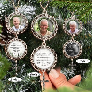 Memorial Rearview Mirror Charm - Memorial Photo Car Charm - In Loving Memory Charm - In Memory Charm for Rearview Mirror - Bereavement Gift