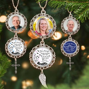 Memorial Photo Car Charm Ornament, Personalized Rearview Mirror Keepsake, In Loving Memory Gift for Dad Mom Grandpa Grandma Bereavement Gift