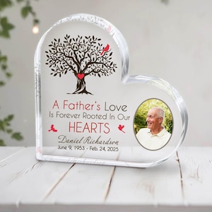 Dad Memorial Plaque | Personalized Dad Sympathy Gift | Father Memorial Sign | Father Bereavement Gift Loss of Dad Mom Gift  In Memory of Dad