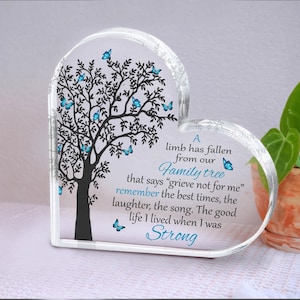 A Limb Has Fallen From The Family Tree Memorial Keepsake, Sympathy Gift, Memorial Gift, Loss Of Loved One, Remembrance, Bereavement Gift