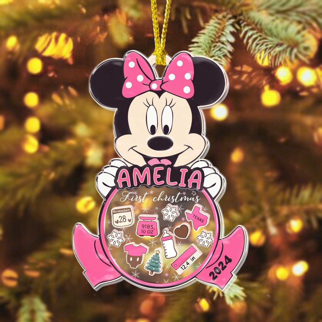 Minnie Mouse First Christmas Ornament, Baby's First Christmas Ornament ...