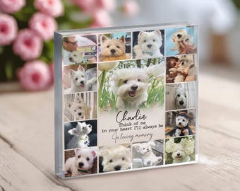 Plaque commémorative personnalisée pour animal de compagnie, portrait d'animal de compagnie à partir d'une photo, en souvenir d'amour, cadeau commémoratif chien chat, cadeau souvenir souvenir de la perte d'un animal de compagnie