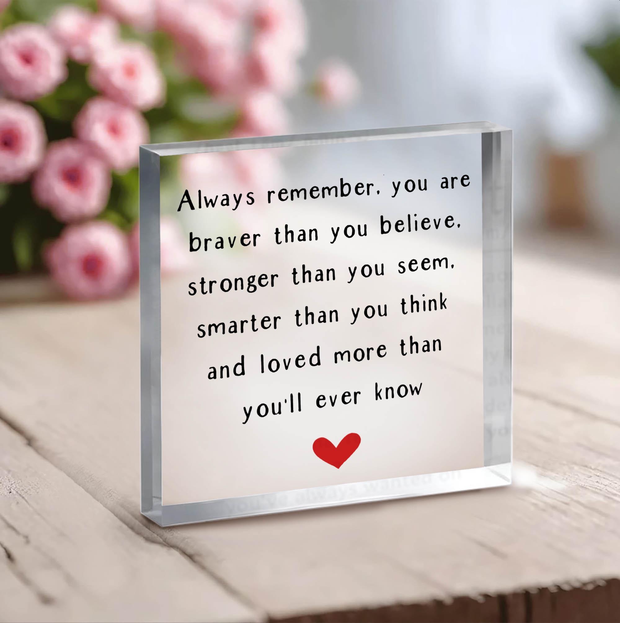 Custom Quote Sign, New Friend Gift, Motivational Quotes, Custom Text Quote Sign, Mindfulness Gift, Brainy Quote, Custom Acrylic Plaque