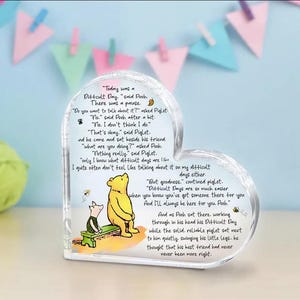 Vandaag was een moeilijke dag, zei Poeh.. Wil je erover praten? Gevraagd Knorretje... Citaat van Winnie de Poeh Klassiek kinderkamerdecoratie Sympathie cadeau
