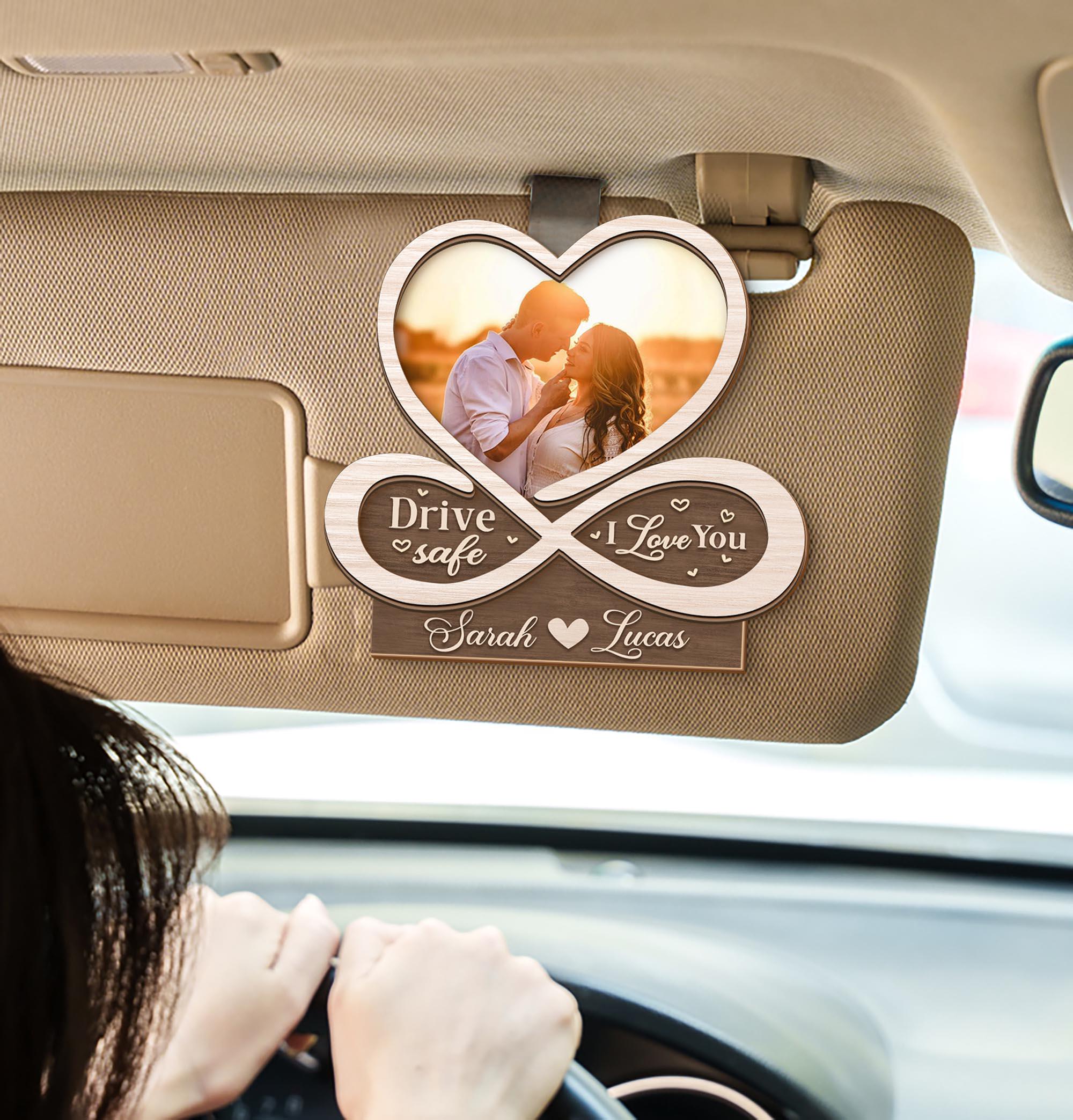 2PCS Car Picture Holder, Acrylic Magnetic Visor Photo Clip