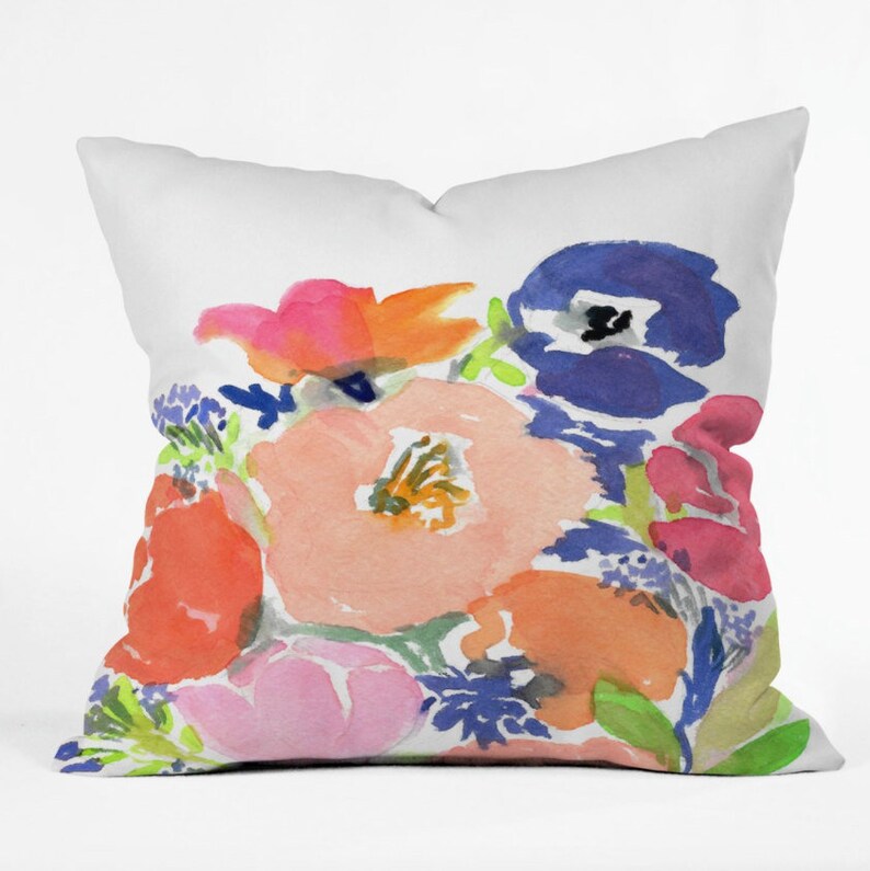 Floral Frenzy Outdoor Throw Pillow image 1