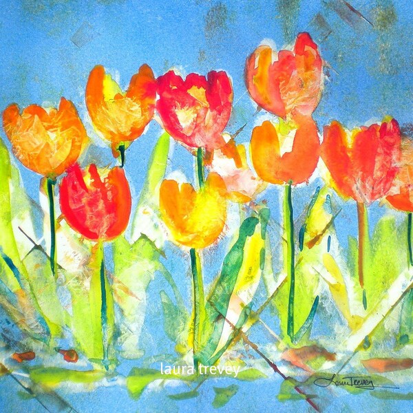 Tulips in Watercolor