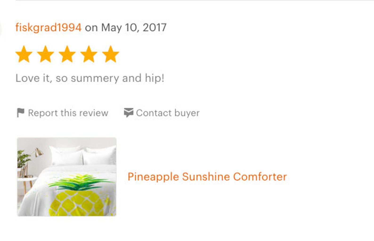 Pineapple Sunshine Comforter Etsy