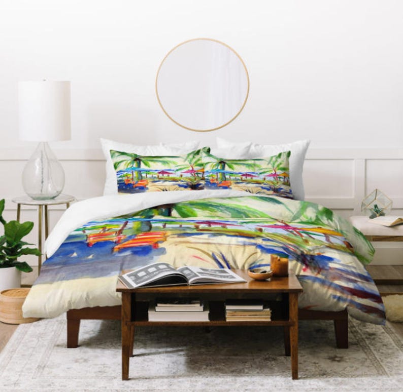 Beach House Bedding Caribbean Time Duvet Cover Etsy