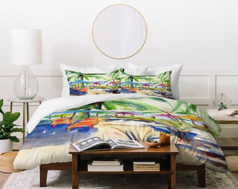 Beach House Bedding | Caribbean Time Duvet Cover