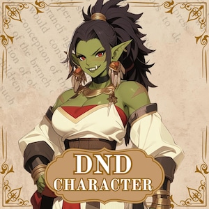 Custom DnD Portrait - Anime-Styled DnD Characters | Gift | Fantasy Tabletop Gaming | Dungeon and Dragons | Custom RPG Character Commission