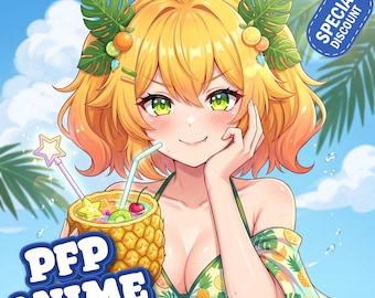 Custom Anime PFP, Profile Picture, Icon, Avatar, PFP Commission for Social Media