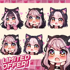 Custom Twitch Emotes or Kick Emote and Animated Emotes, Vtuber Cute Chibi Emote, Sub Emotes Anime Emote Pet Animal Emote For Any Your Stream